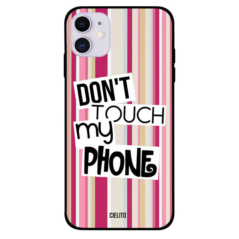 

Cielito Apple iPhone 11 Mobile Phone Back Cover, Dont Touch My Phone Stripes