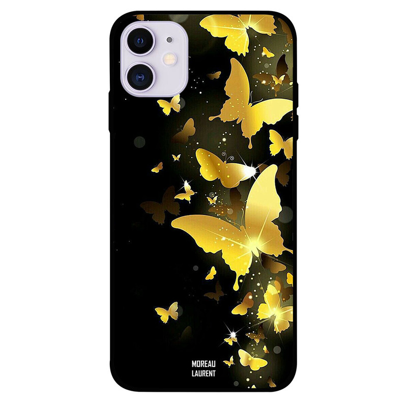 

Moreau Laurent Apple iPhone 11 Mobile Phone Back Cover, Yellow Butterflies Flying