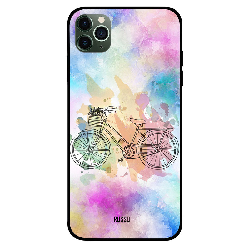 

Russo Apple iPhone 11 Pro Max Mobile Phone Back Cover, Cycle Art