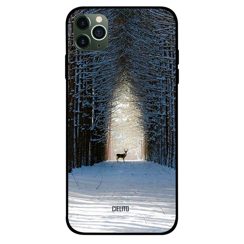 

Cielito Apple iPhone 11 Pro Mobile Phone Back Cover, Snowy Forest Deer