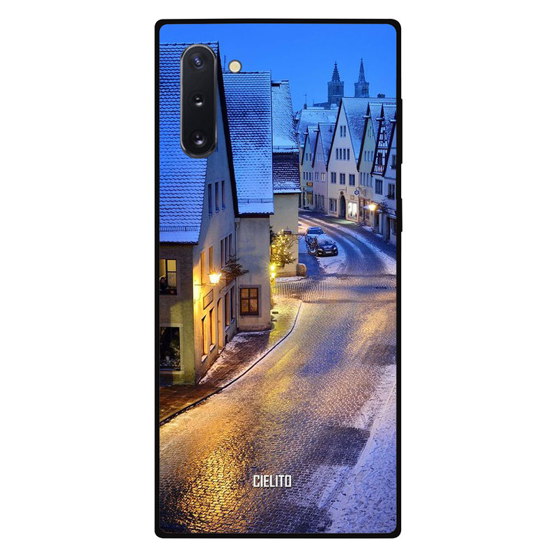 

Cielito Samsung Note 10 Mobile Phone Back Cover, Snow Houses and Street