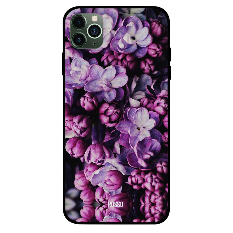 

Russo Apple iPhone 11 Pro Max Mobile Phone Back Cover, Purple Flowers