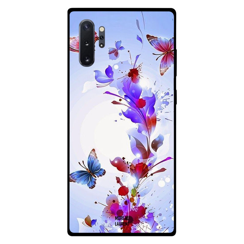 

Moreau Laurent Samsung Note Plus Mobile Phone Back Cover, Light Blue Floral Butterflies