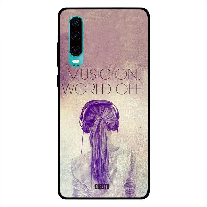 

Cielito Huawei P30 Mobile Phone Back Cover, Music On World Off
