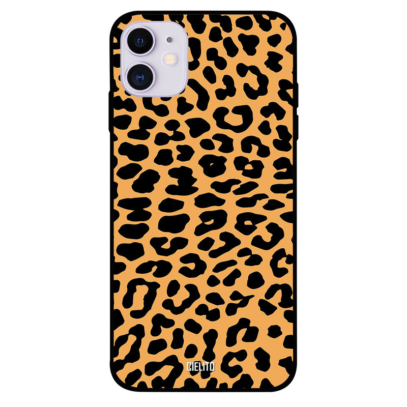 

Cielito Apple iPhone 11 Mobile Phone Back Cover, Brown Black Leopard Print