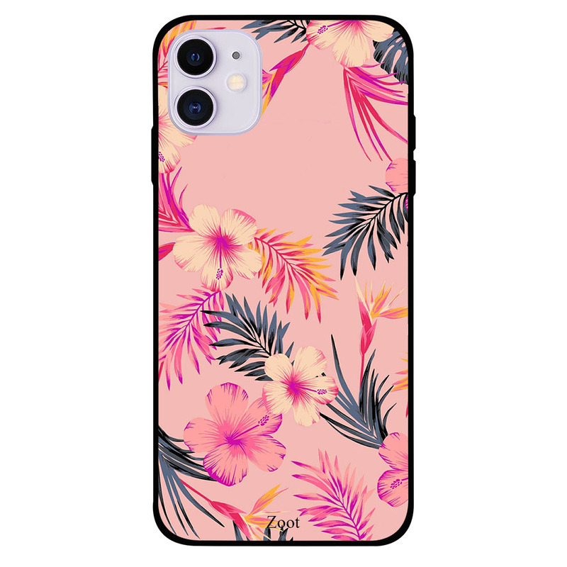 

Zoot Apple iPhone 11 Mobile Phone Back Cover, Leaves And Lilies
