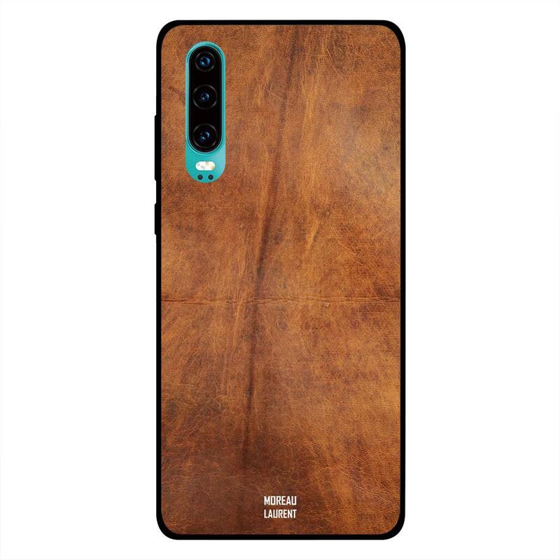 

Moreau Laurent Huawei P30 Mobile Phone Back Cover, Vintage Orange Brown Leather Pattern