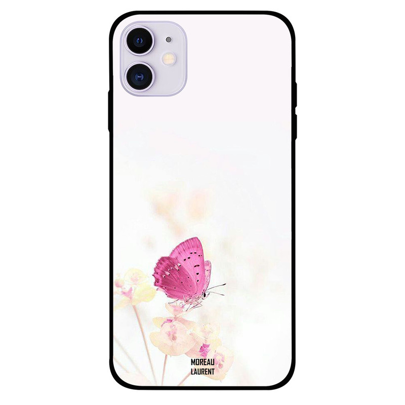

Moreau Laurent Apple iPhone 11 Mobile Phone Back Cover, Small Pink Butterfly
