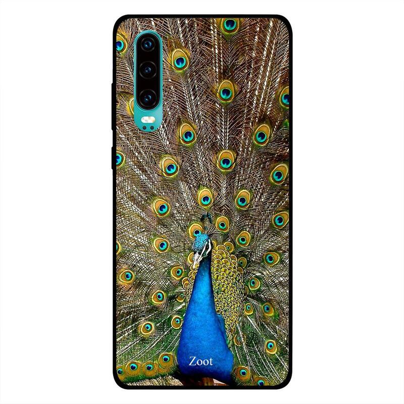 

Zoot Huawei P30 Mobile Phone Back Cover, Peacock Feathers