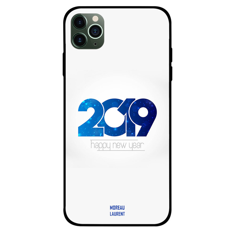 

Moreau Laurent Apple iPhone 11 Pro Mobile Phone Back Cover, Happy New Year 2019 Blue