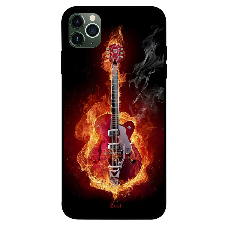 

Zoot Apple iPhone 11 Pro Max Mobile Phone Back Cover, Fire Guitar