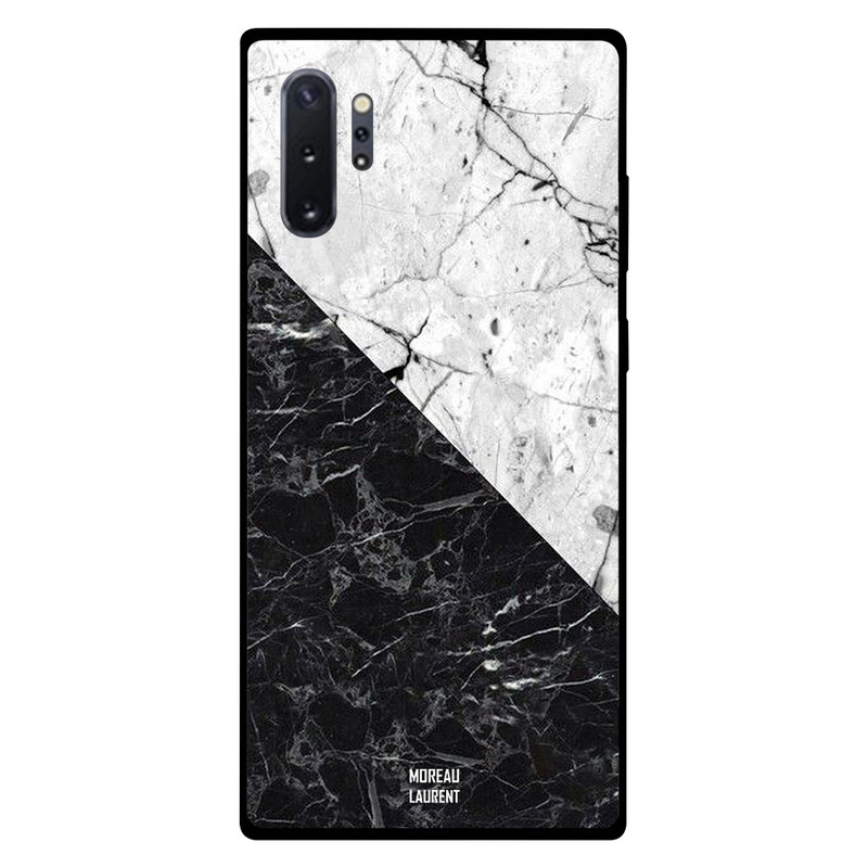 

Moreau Laurent Samsung Note Plus Mobile Phone Back Cover, Black And White Marble Pattern