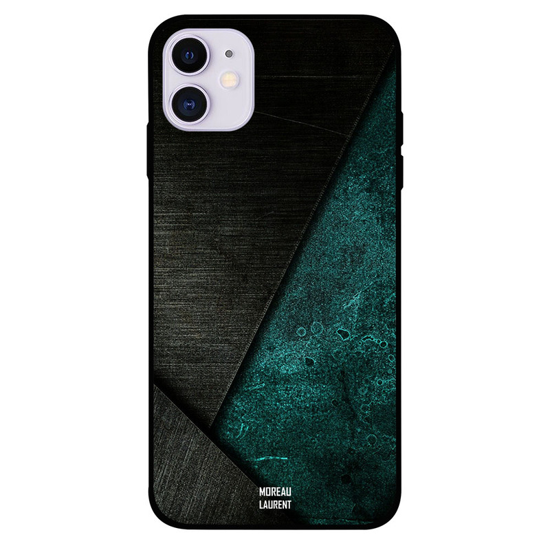 

Moreau Laurent Apple iPhone 11 Mobile Phone Back Cover, Black & Dark Green Pattern