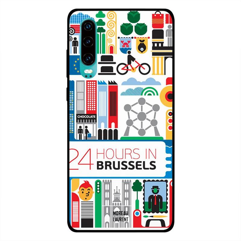 

Moreau Laurent Huawei P30 Mobile Phone Back Cover, 24 Hours in Brussels