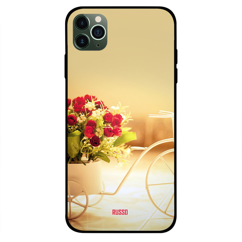 

Russo Apple iPhone 11 Pro Mobile Phone Back Cover, Flower Cycle