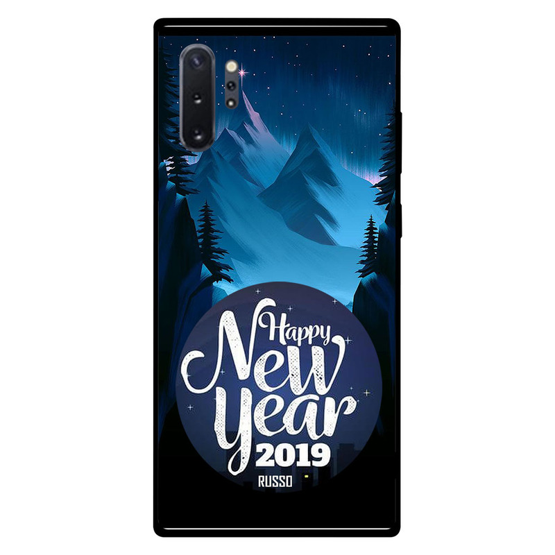 

Russo Samsung Note Plus Mobile Phone Back Cover, New Year Wishes on Mountains