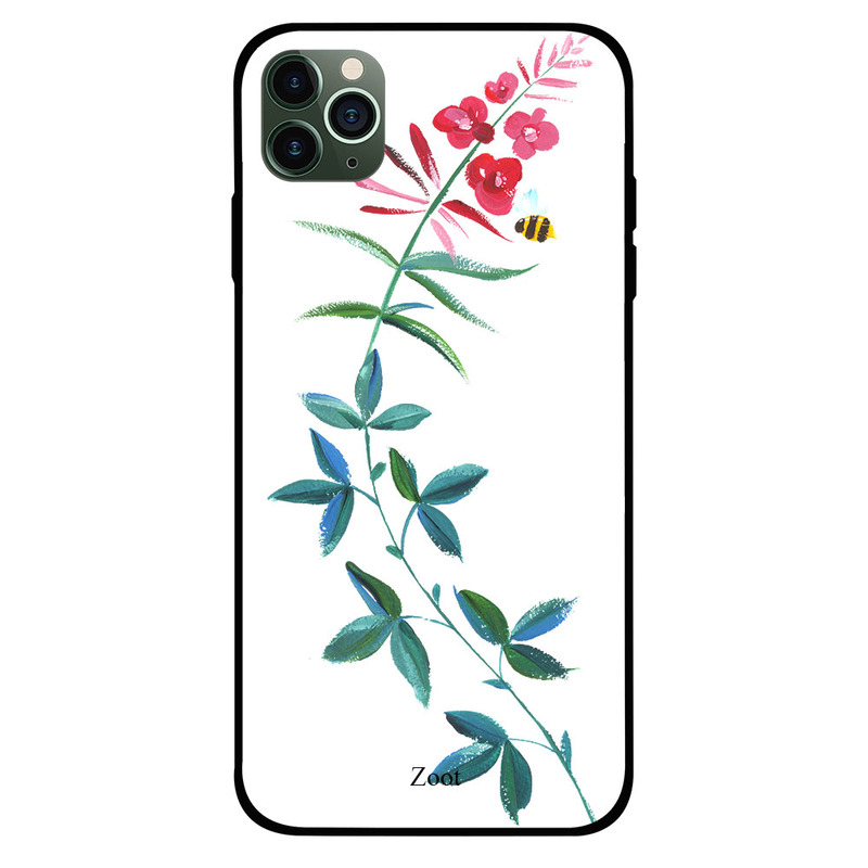 

Zoot Apple iPhone 11 Pro Max Mobile Phone Back Cover, Leaves Green Red