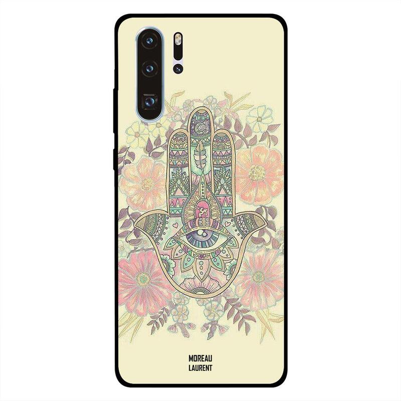 

Moreau Laurent Huawei P30 Pro Mobile Phone Back Cover, Floral Tag Hand Pattern
