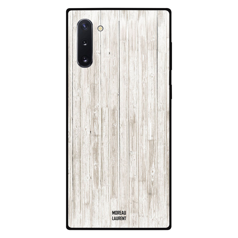 

Moreau Laurent Samsung Note 10 Mobile Phone Back Cover, White Wooden Horizontal Lines Pattern