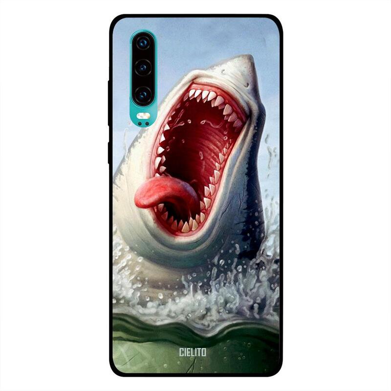 

Cielito Huawei P30 Mobile Phone Back Cover, Shark Tongue Out