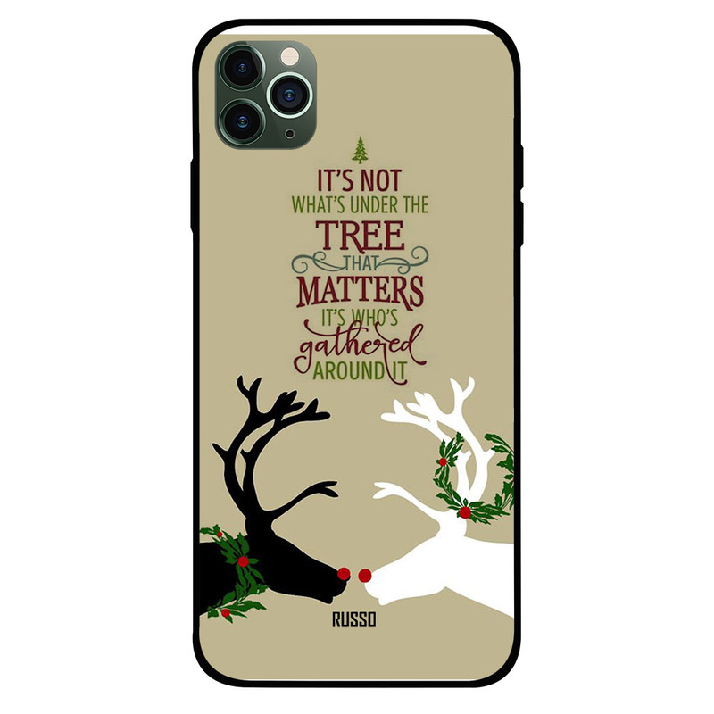 

Russo Apple iPhone 11 Pro Max Mobile Phone Back Cover, Black & White Swamp Deers