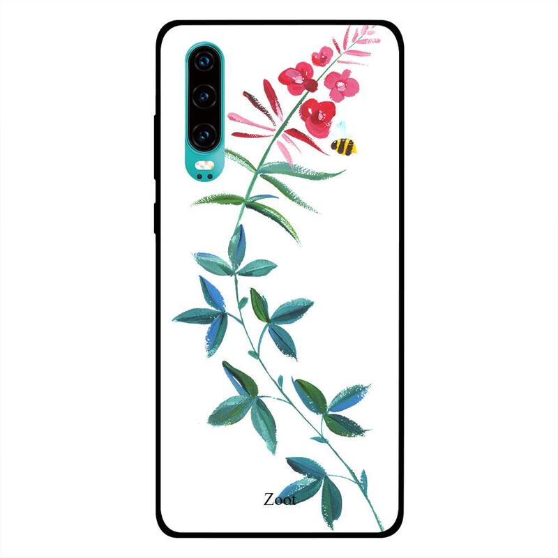 

Zoot Huawei P30 Mobile Phone Back Cover, Leaves Green Red