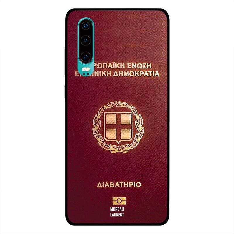

Moreau Laurent Huawei P30 Mobile Phone Back Cover, Greece Passport