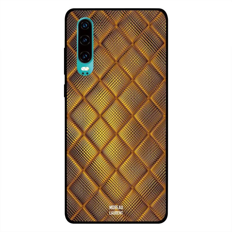 

Moreau Laurent Huawei P30 Mobile Phone Back Cover, Vintage Golden Stitch Pattern