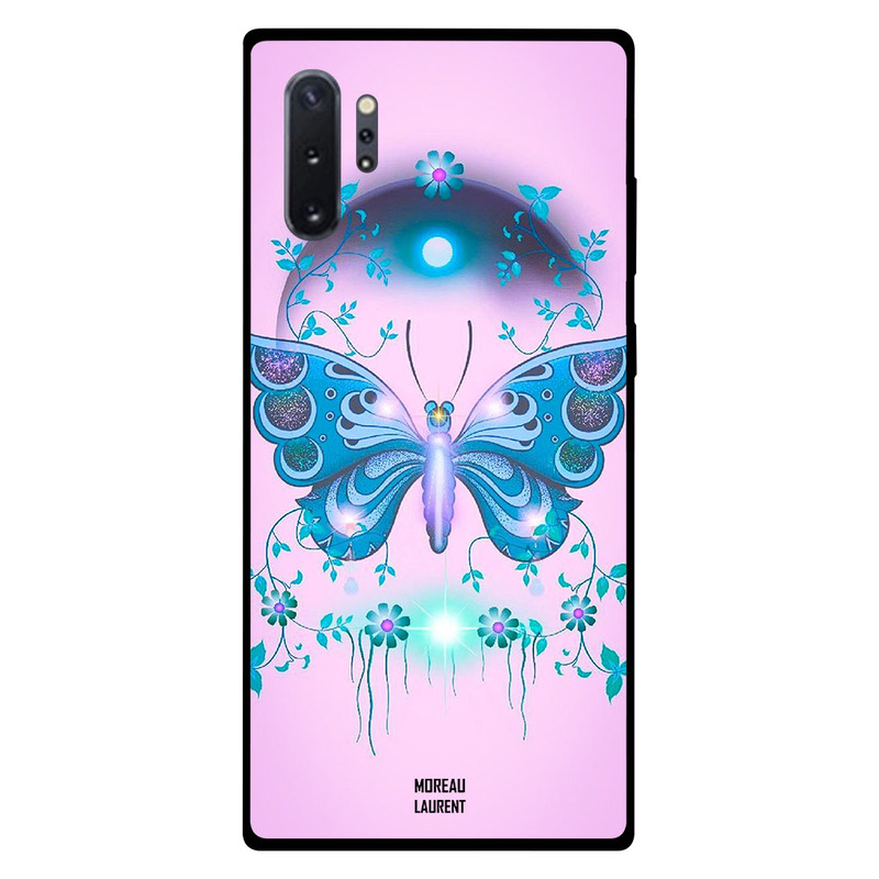 

Moreau Laurent Samsung Note Plus Mobile Phone Back Cover, Green Blue Floral and Butterfly