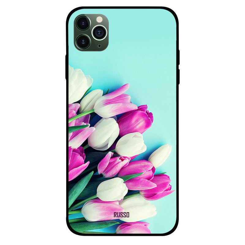 

Russo Apple iPhone 11 Pro Mobile Phone Back Cover, Purple And White Tulips