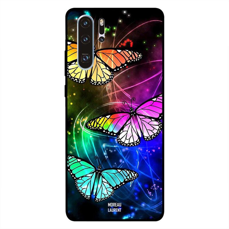 

Moreau Laurent Huawei P30 Pro Mobile Phone Back Cover, Rainbow Color Butterflies