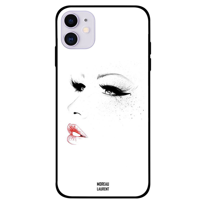 

Moreau Laurent Apple iPhone 11 Mobile Phone Back Cover, Girl Side Look Pink