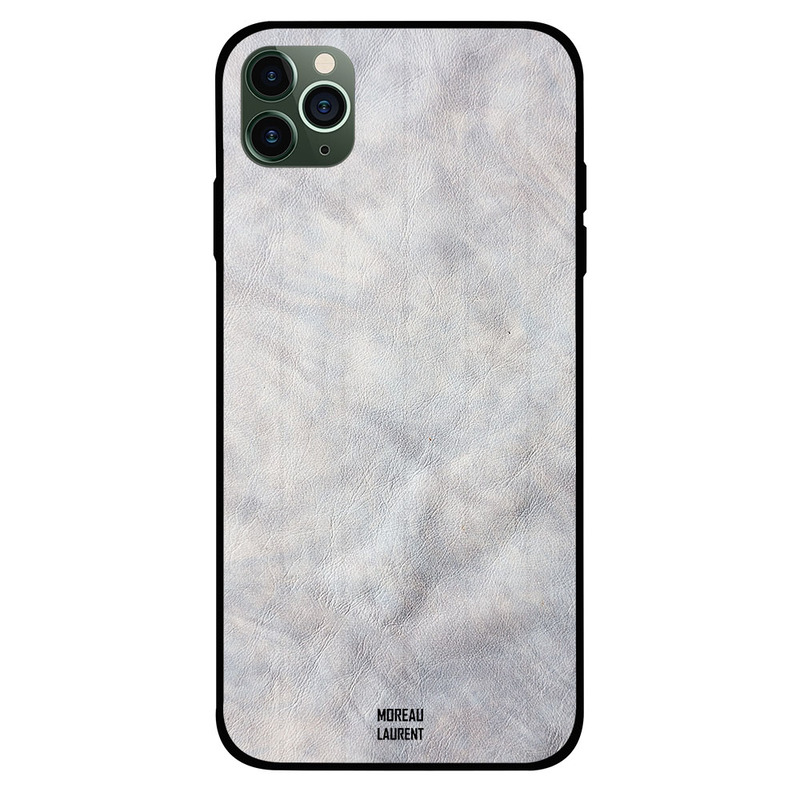 

Moreau Laurent Apple iPhone 11 Pro Max Mobile Phone Back Cover, White Grey Pattern