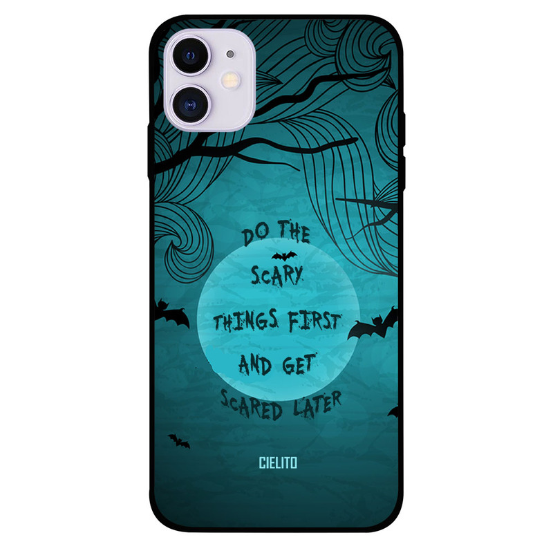 

Cielito Apple iPhone 11 Mobile Phone Back Cover, Get Scared Later