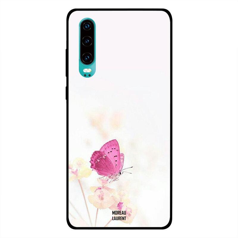 

Moreau Laurent Huawei P30 Mobile Phone Back Cover, Small Pink Butterfly