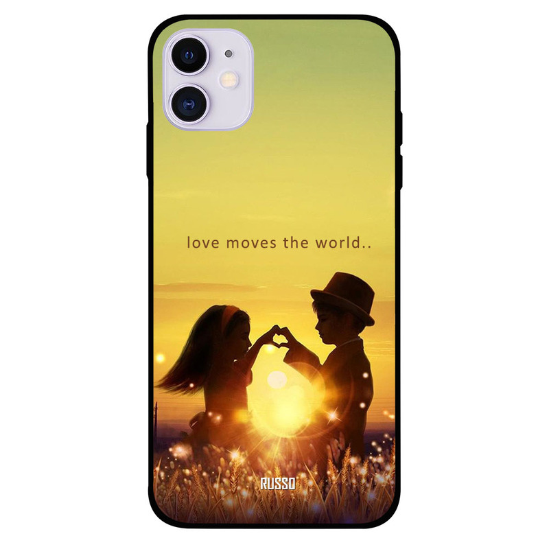 

Russo Apple iPhone 11 Mobile Phone Back Cover, Love Moves The World