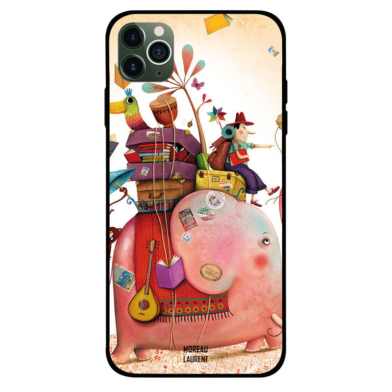 

Moreau Laurent Apple iPhone 11 Pro Mobile Phone Back Cover, Travel on Elephant