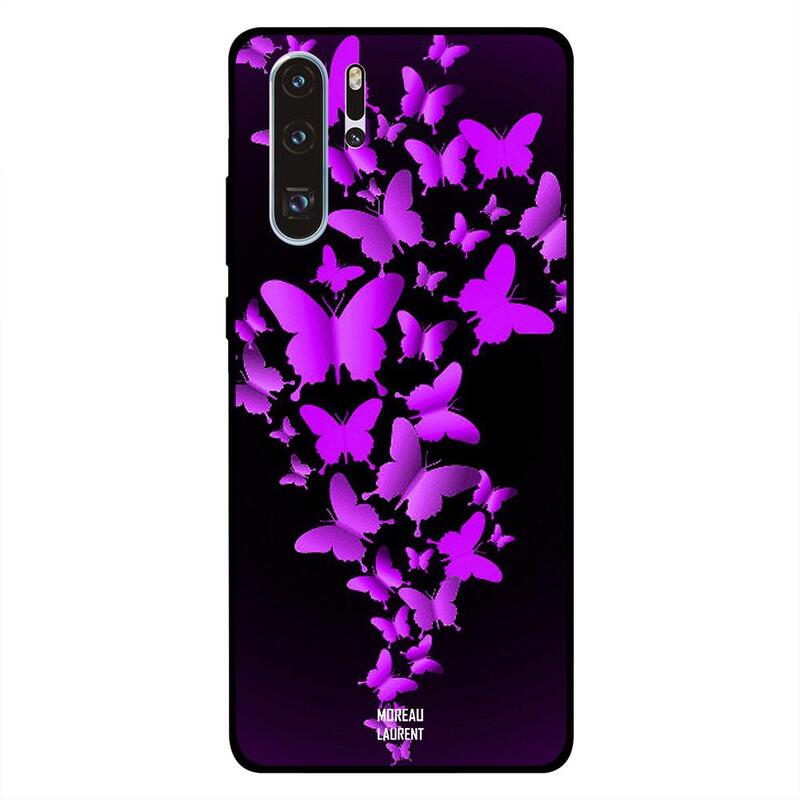 

Moreau Laurent Huawei P30 Pro Mobile Phone Back Cover, Purple Butterflies