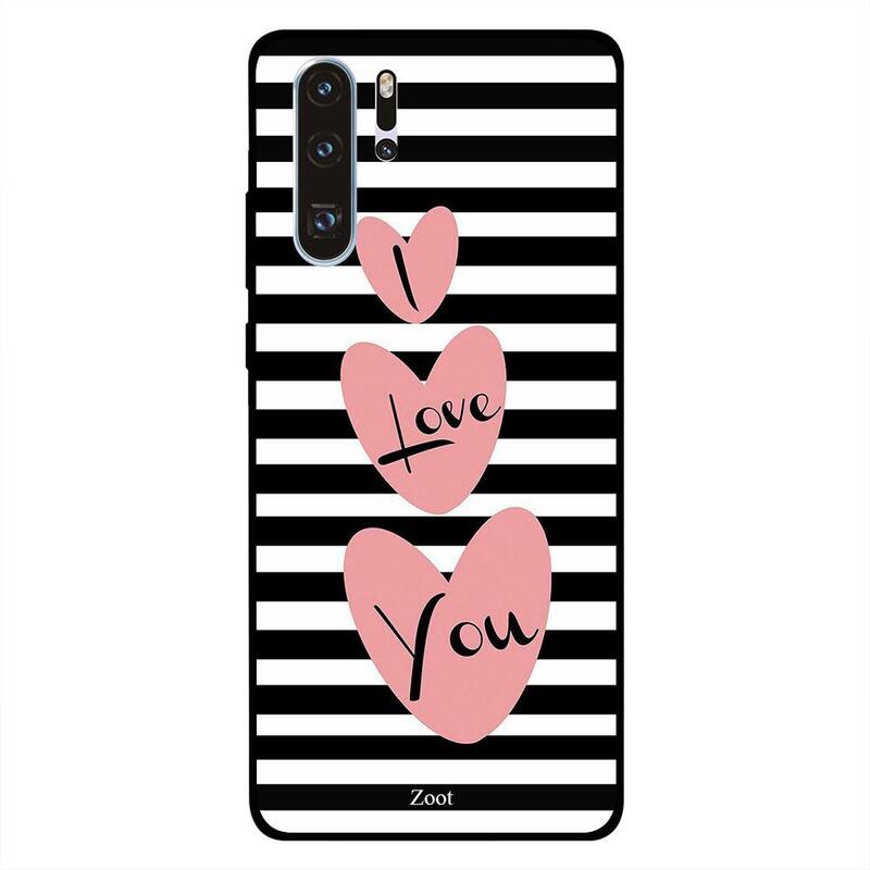 

Zoot Huawei P30 Pro Mobile Phone Back Cover, I Love You Black And White Background