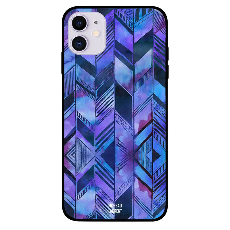 

Moreau Laurent Apple iPhone 11 Mobile Phone Back Cover, Dark Bluish Pattern