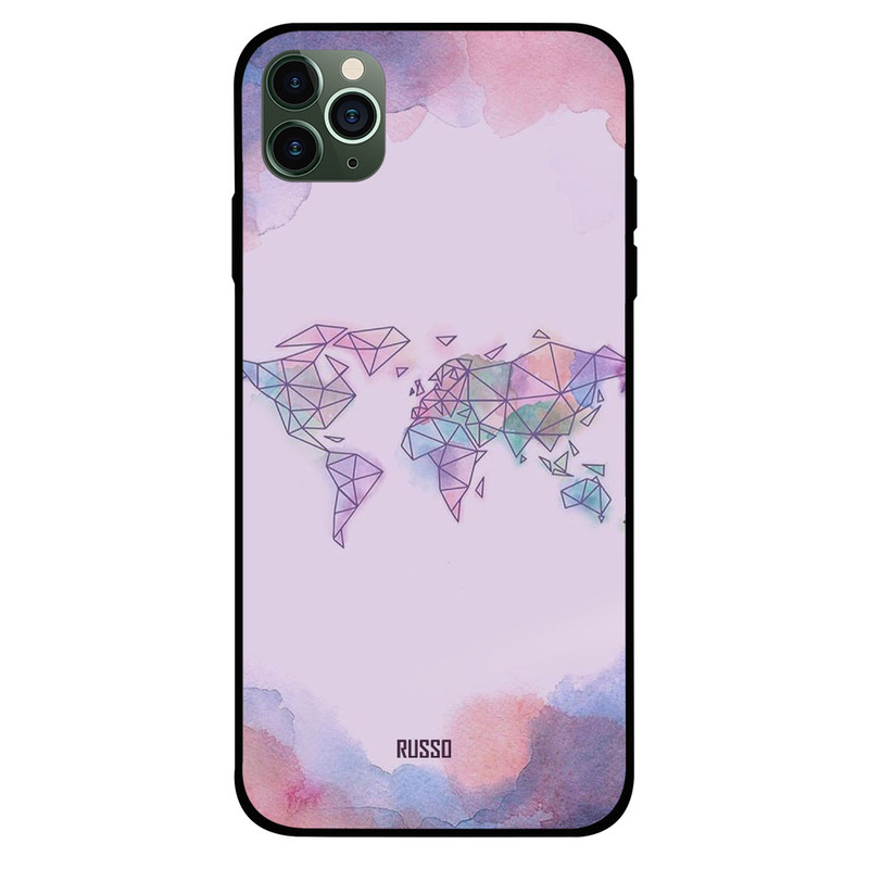 

Russo Apple iPhone 11 Pro Mobile Phone Back Cover, Mosaic World Map