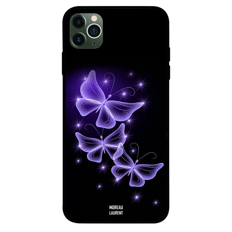 

Moreau Laurent Apple iPhone 11 Pro Max Mobile Phone Back Cover, Light Purple Butterflies