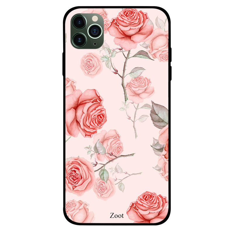 

Zoot Apple iPhone 11 Pro Mobile Phone Back Cover, Peach Roses Thorns