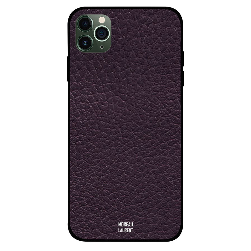 

Moreau Laurent Apple iPhone 11 Pro Max Mobile Phone Back Cover, Purple Leather Pattern