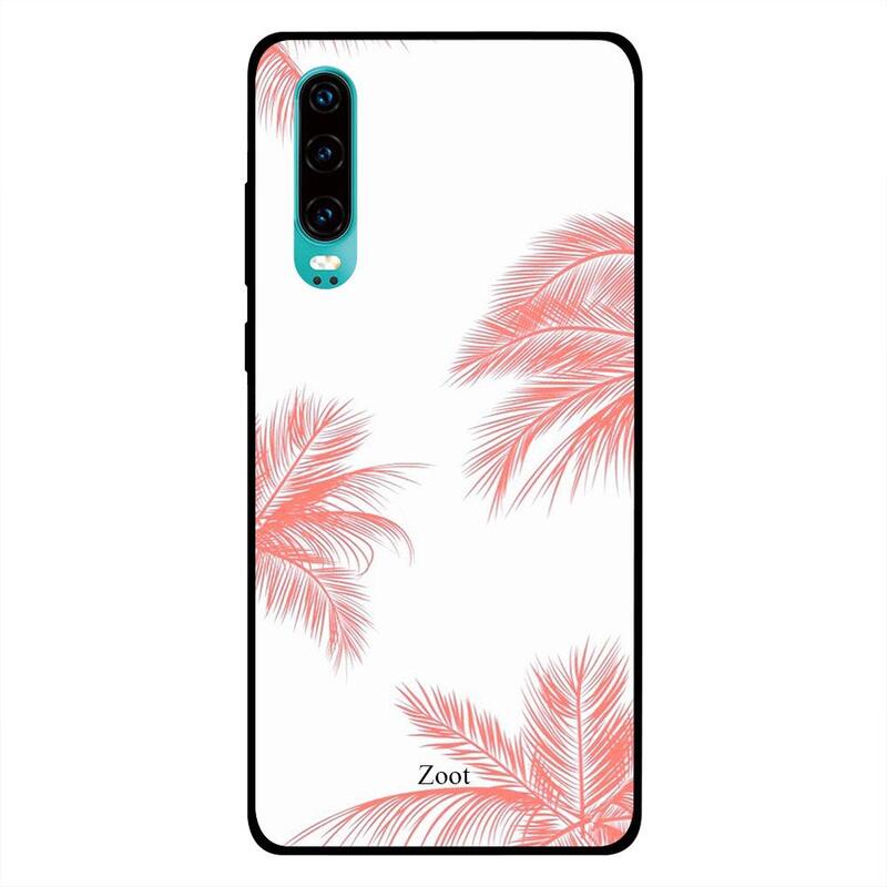 

Zoot Huawei P30 Mobile Phone Back Cover, Leaves Peach