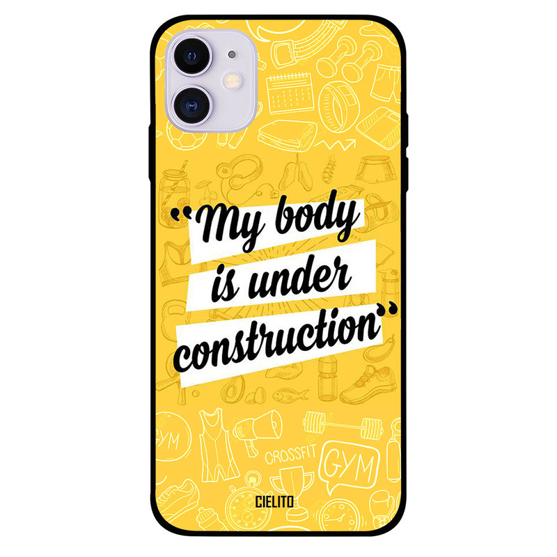 

Cielito Apple iPhone 11 Mobile Phone Back Cover, My Body Is Under Construction