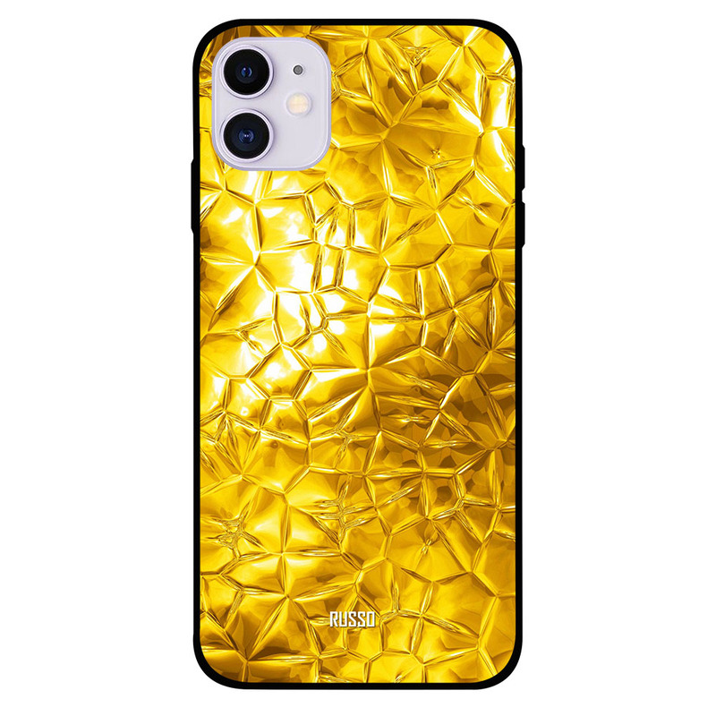 

Russo Apple iPhone 11 Mobile Phone Back Cover, Solid Gold Pattern