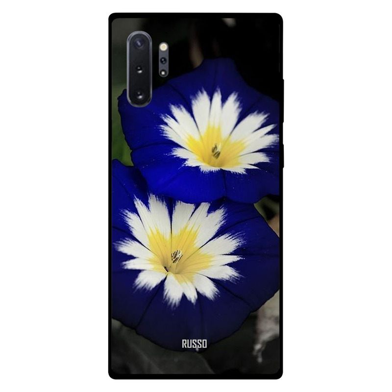 

Russo Samsung Note Plus Mobile Phone Back Cover, Blue White Yellow Flower