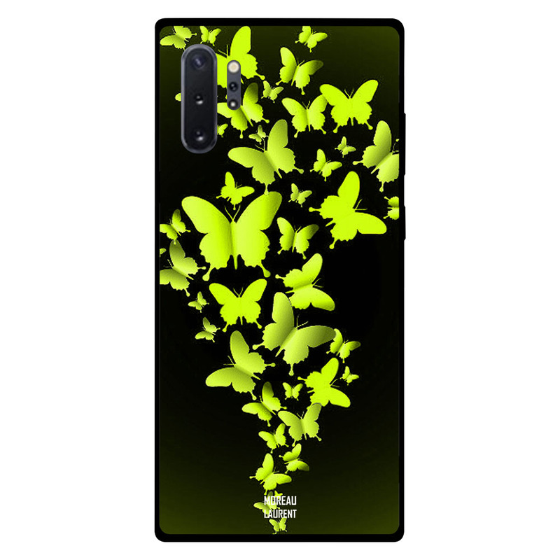 

Moreau Laurent Samsung Note Plus Mobile Phone Back Cover, Green Flying Butterflies