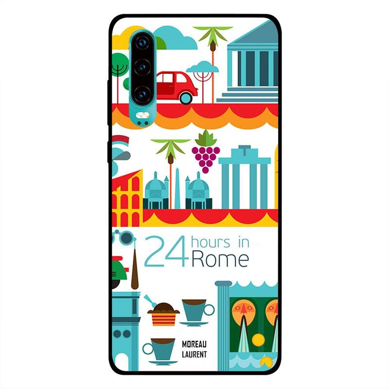 

Moreau Laurent Huawei P30 Mobile Phone Back Cover, 24 Hours in Rome